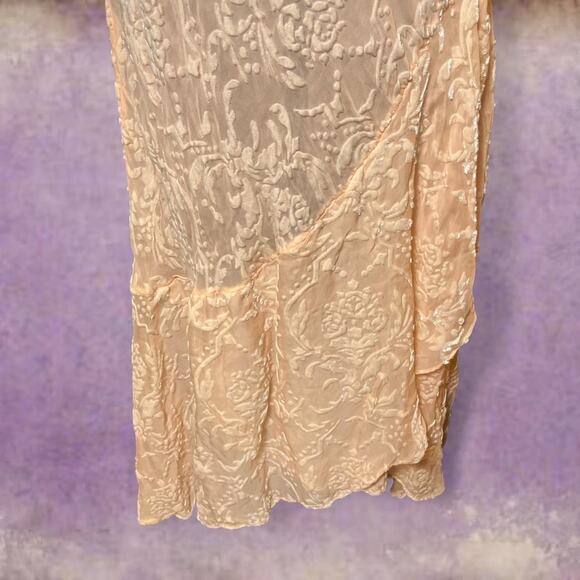 Rare Victoria's Secret silk/rayon sheer crushed velvet gown - Picture 4 of 8